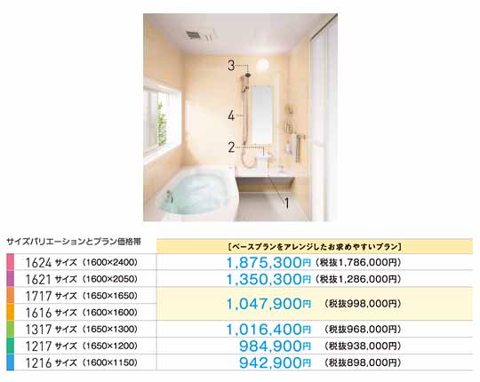 ベースプランをアレンジしたお求めやすいプラン